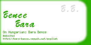 bence bara business card